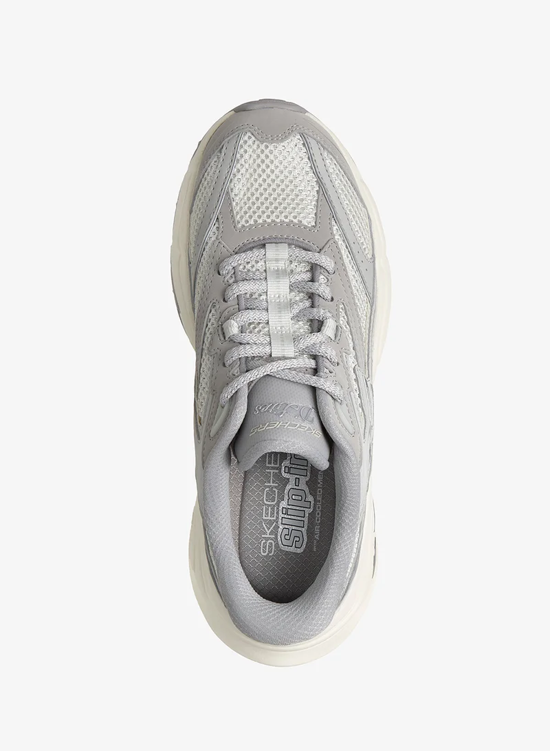 Skechers GRAY DURALEATHER/MESH/TRIM D'Lites 6.0 for Women | Best Price UAE