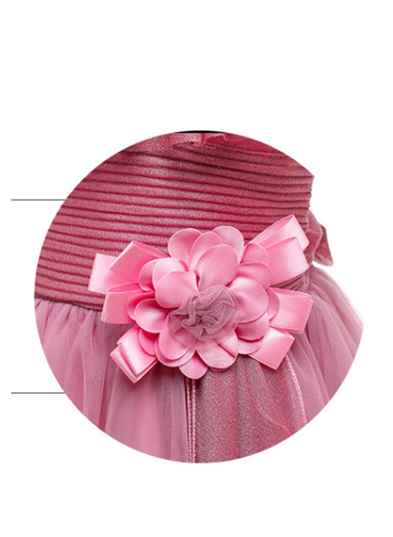 Girls princess dress tutu gauze atmospheric performance costume little girl flower girl wedding dress Costumes - Image 4