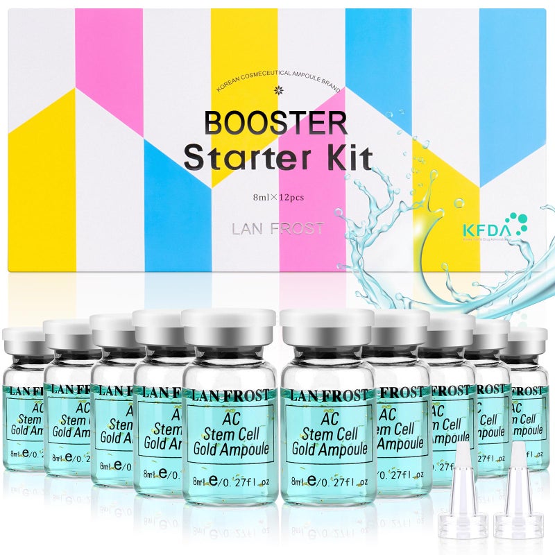 BB Facial Glow Starter Kit Serum Hyaluronic Acid AC Stem Cell Gold Ampoule 027oz 12 Vials BB Radiance Facial Serum Skin Therapy Kit
