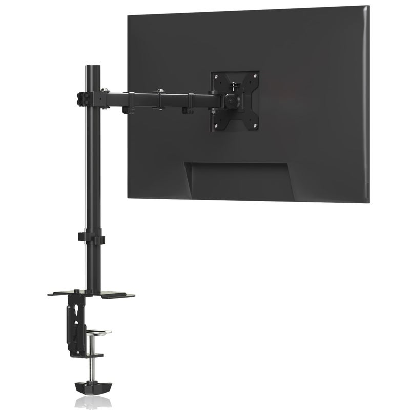Pholiten Single Monitor Stand, Heavy Duty Adjustable Monitor Arm Desk Mount for 13-27Inch, Tilt, Swivel, Rotate, Support 22 lbs,Black - Image 1