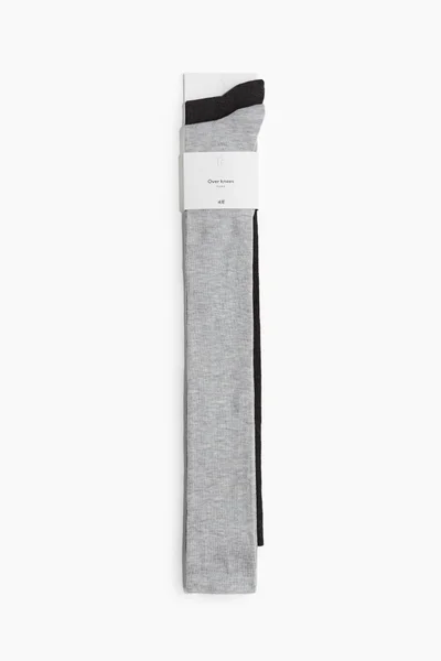 H&M 2-Pack Over-The-Knee Socks