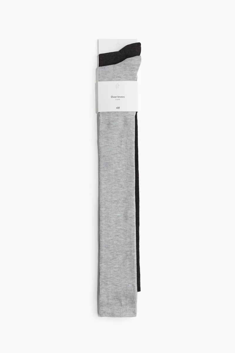 H&M 2-Pack Over-The-Knee Socks