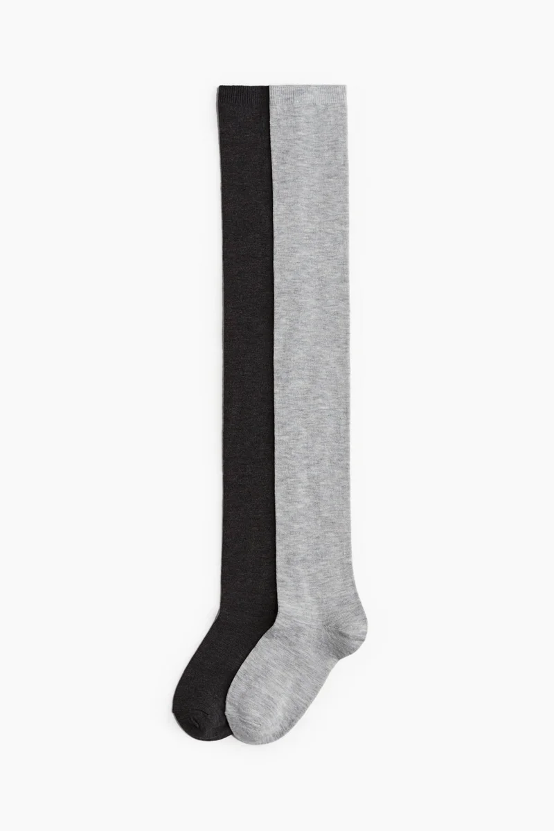 H&M 2-Pack Over-The-Knee Socks