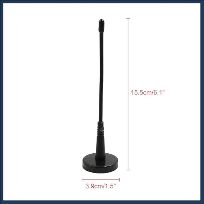 rayihni هوائي زخرفي أنيق بتصميم جذاب مثبت على سقف السيارة مع قاعدة مغناطيسية سوداء - Image 3