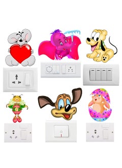 Rangoli Rangoli Switch Board Stickers Standard Size Multicolor Vinyl 40 Inch by 20 cm Pack of 1 CodeSB08  - Image 1