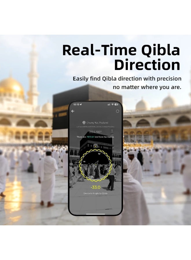 GOOJODOQ Smart Tasbih Tally Counter Ring with Bluetooth, OLED Display, Digital Tasbeeh Counter for Muslims, Rechargeable Zikr Ring, Prayer Counter for Dhikr, Salah & Daily Worship, Green - Image 5