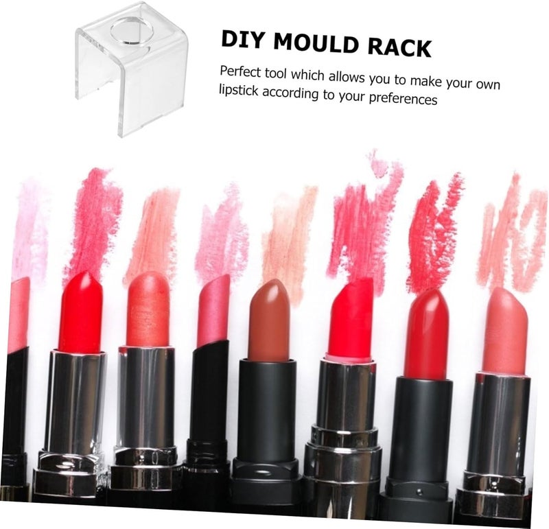 BESTYASH 10Pcs DIY Lipstick Mould Brackets Reusable Lip Balm Making Rack for Easy Homemade Lipstick Creation Convenient and Portable Making Tool - Image 3