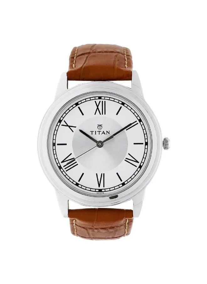 TITAN Men's Analog Round Shape Leather Wrist Watch - 1735SL01 - 46 Mm  - Image 1
