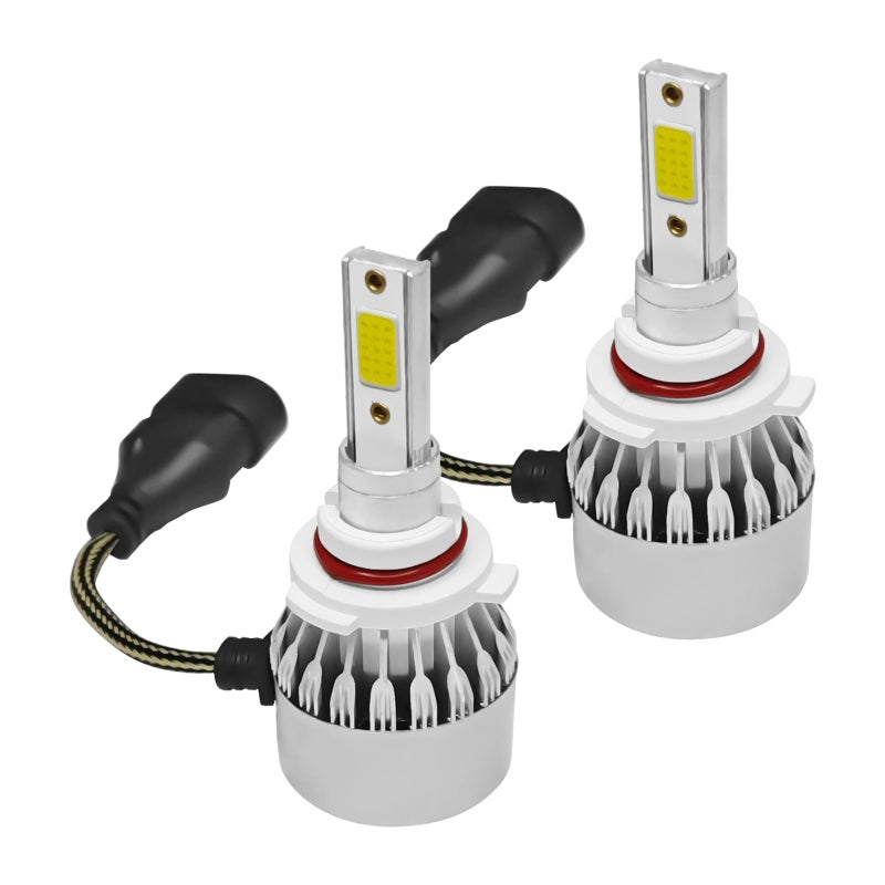 tobenbone 2 PCS 9005/HB3 Car LED Light Replacement, 3800LM 6000K Super Bright Waterproof C6 Fog Lighting Bulb, Plug & Play Led Headlights High and Low Beam Car Accessories - Image 1