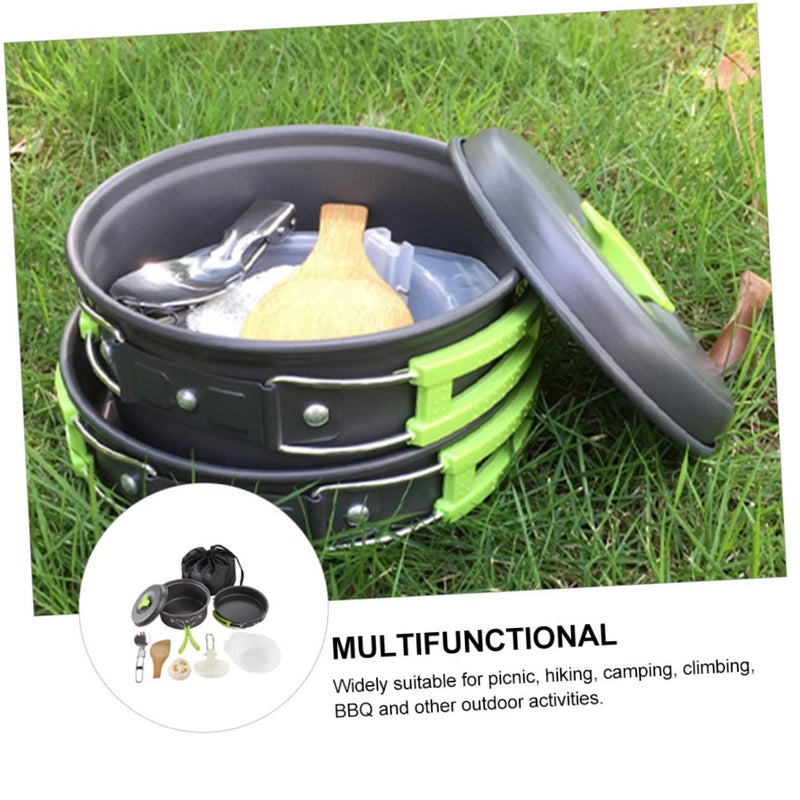 Portable 15 Piece Outdoor Cookware Set with Carry Bag for Camping Hiking Picnics - Image 5