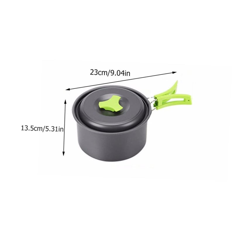 Portable 15 Piece Outdoor Cookware Set with Carry Bag for Camping Hiking Picnics - Image 3