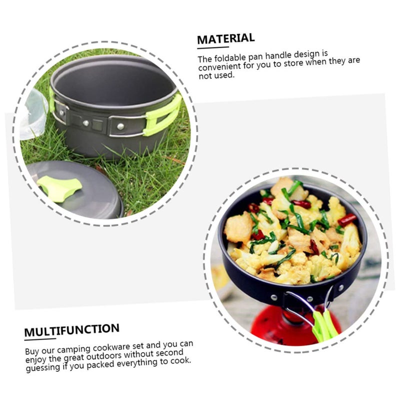 Portable 15 Piece Outdoor Cookware Set with Carry Bag for Camping Hiking Picnics - Image 4