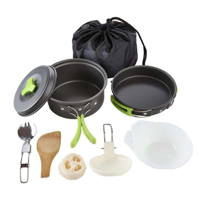 Portable 15 Piece Outdoor Cookware Set with Carry Bag for Camping Hiking Picnics - Image 2