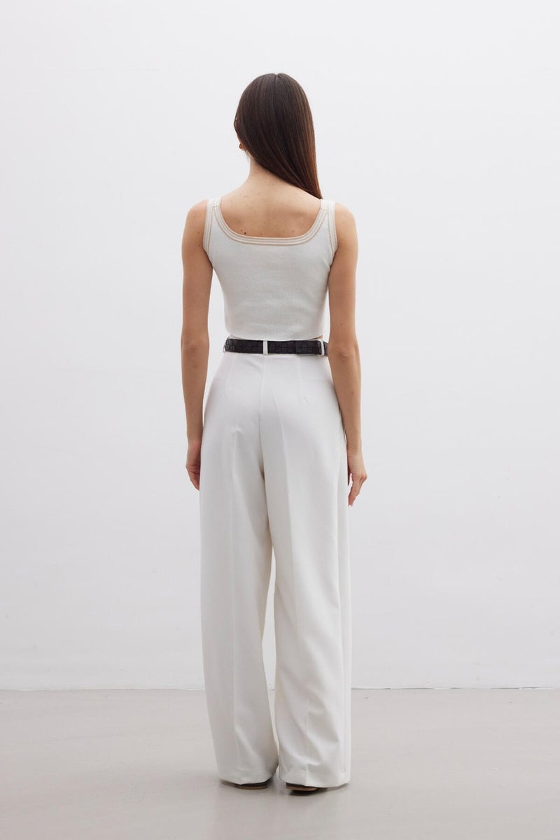 Manuka Strappy Fine Knit Blouse Ecru  - Image 4