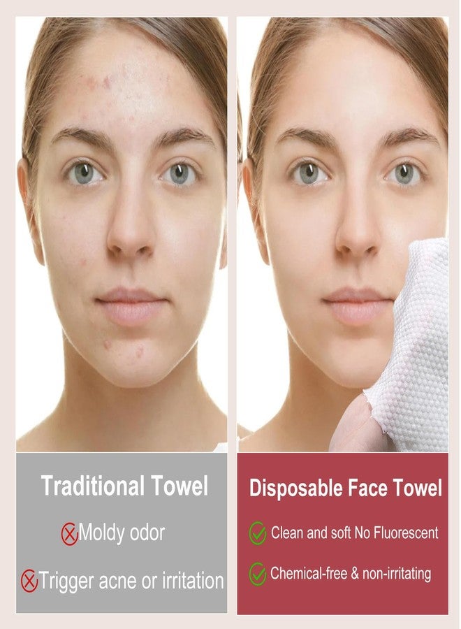 BESIDOTREE 300 منشفة وجه للاستخدام مرة واحدة في كيس معلق - Image 3