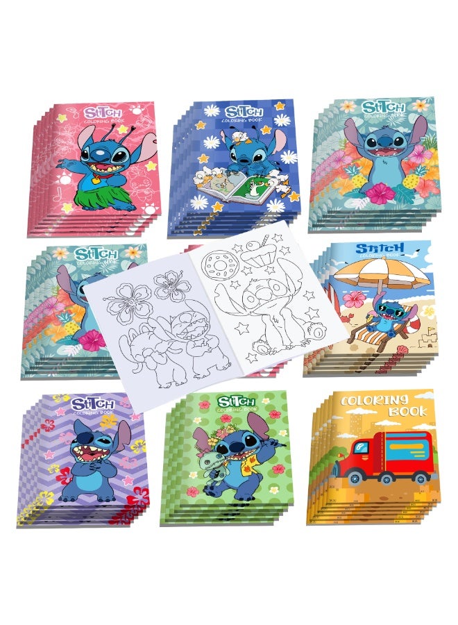16-Piece Stitch Anime Coloring Book Set - Creative DIY Cartoon Doodle Art Kit, Vibrant Party Activity for Kids & Adults - Image 1