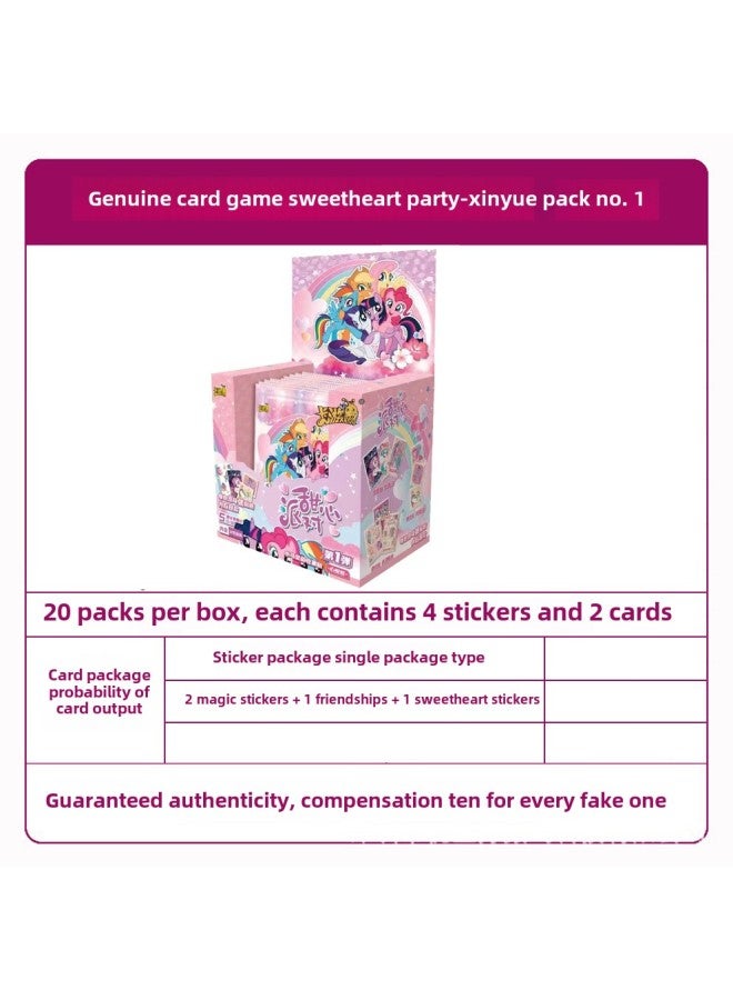 Authentic Ultraman Card Game Cards Touro Continent Naruto Shippuden Cards Table Game Toys Fast Delivery-Color:Pony Stickers 5 Yuan Version Stickers In A Box Of 20 Packs - Image 1