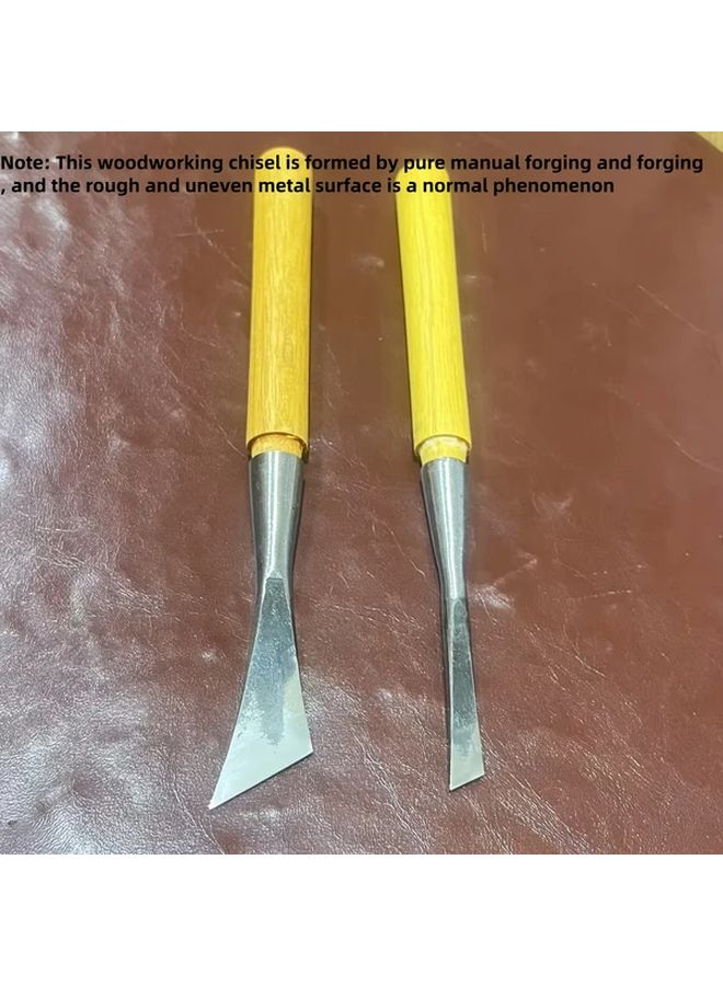 2pc 9mm 29mm Handcrafted Metal Wood Carving Knives Professional Woodworking Tools - Image 1