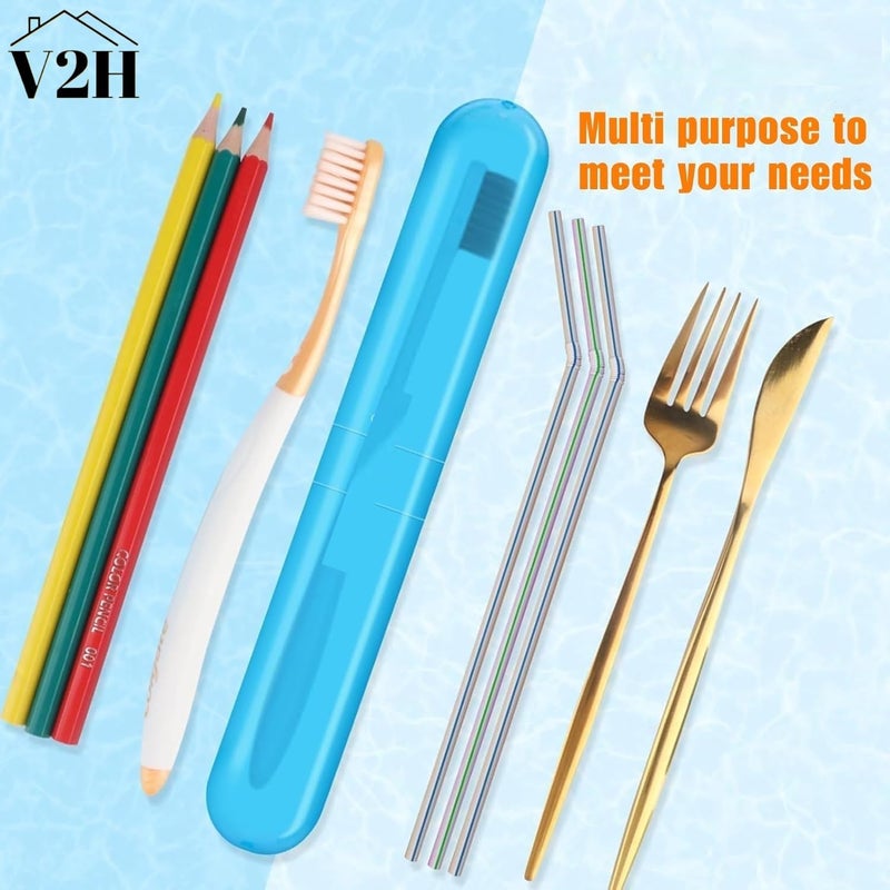 V2H Plastic Anti Bacterial Toothbrush Container Tooth Brush Cap, Caps, Cover, Covers, Case, Holder(Set of 4) - Image 5