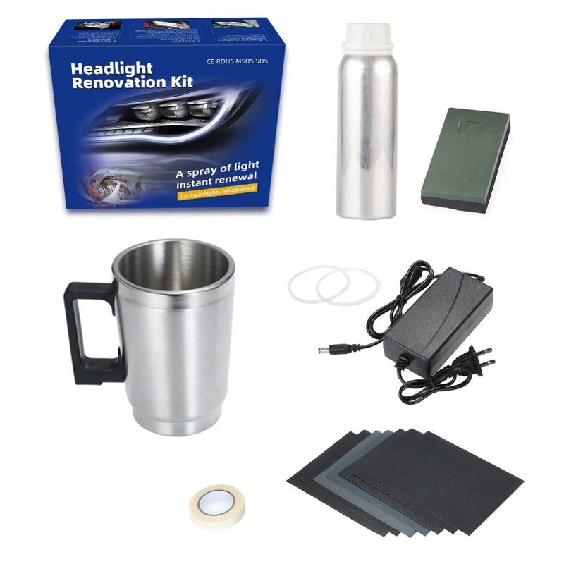 Shkalacar Headlight Repair Kit, Automobile Headlight Restoration Kits, Car Headlight Polish Repair Tool Glass Scratch Repair Headlight Renovation, Car Headlight Polish Repair Tool for Repair - Image 1