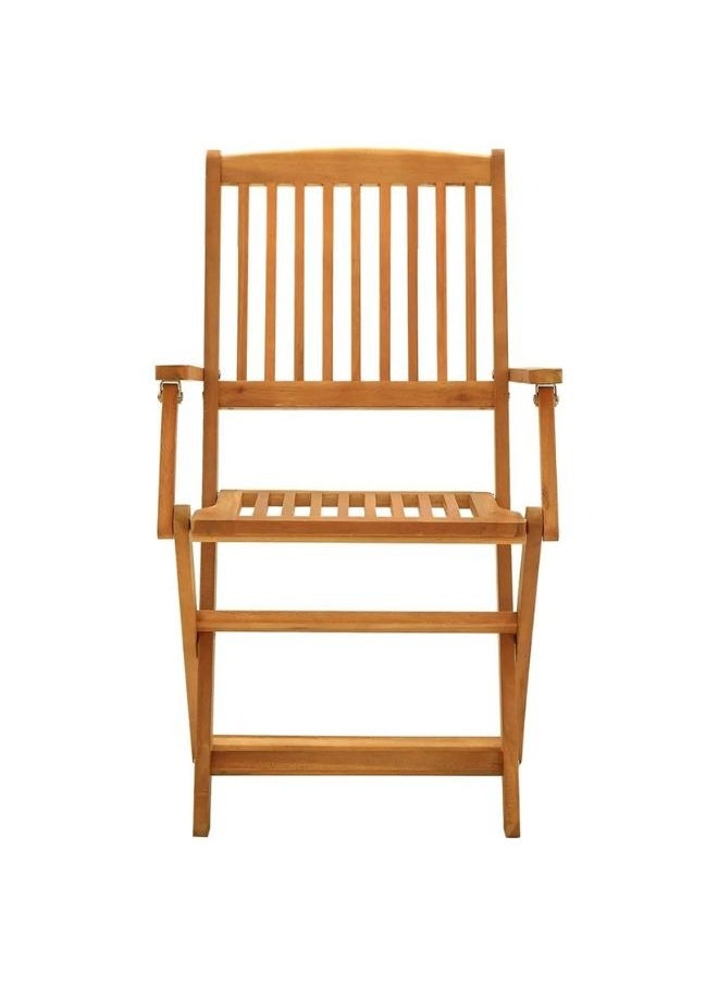 vidaxl vidaXL Folding Garden Chairs 2 pcs Solid Eucalyptus Wood  - Image 2