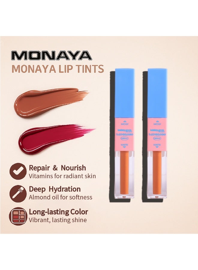 Monaya G010 Matte&Moist Lasting Lip Gloss-Mois - Rich Matte Finish, Hydrating Formula, Long-Lasting Wear - Image 4