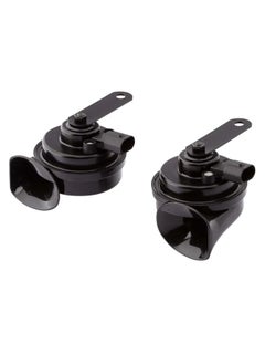 HELLA HELLA 3FH 012 010-041 Trumpet Horn - TE16S - 12V - 110dB(A) - Frequency Range: 400/500Hz - Electric - Housing Colour: Black - Plug: BMW - Kit  - Image 1