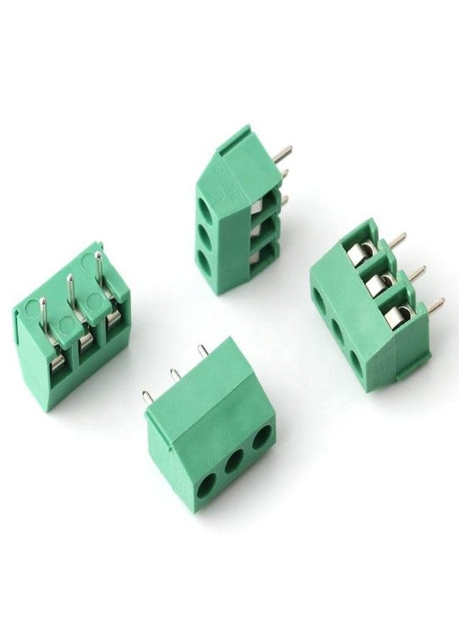 UNIVERSAL HUB 5Pcs PCB Mount Screw Terminal Block Connector, Green, 5mm Pitch, 3 Pin, 14-22 AWG, AC 300V 10A, 20 - Image 1