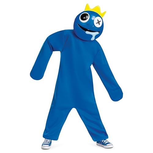 Disguise Blue Costume for Kids Official Rainbow Friends Costume with Headpiece Child Size 78 - Image 1