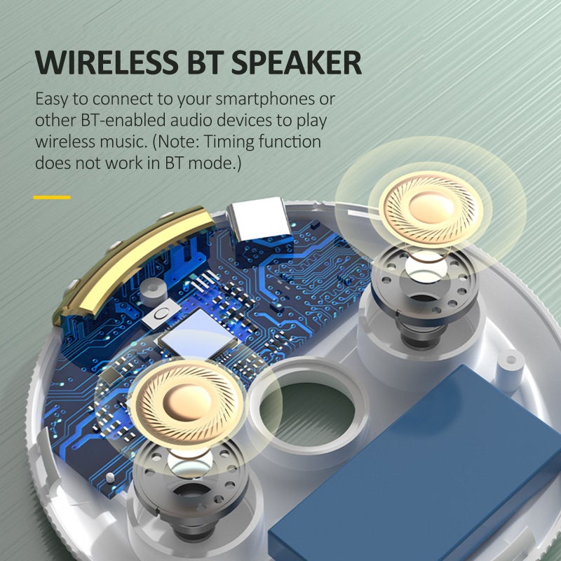آلة ضوضاء بيضاء QD01 بخمسين صوتًا طبيعيًا مريحًا وسمعاء لاسلكي بتقنية Bluetooth 5.0 آلة نوم محمولة لعلاج النوم في المنزل والمكتب وحضانة الأطفال - Image 3