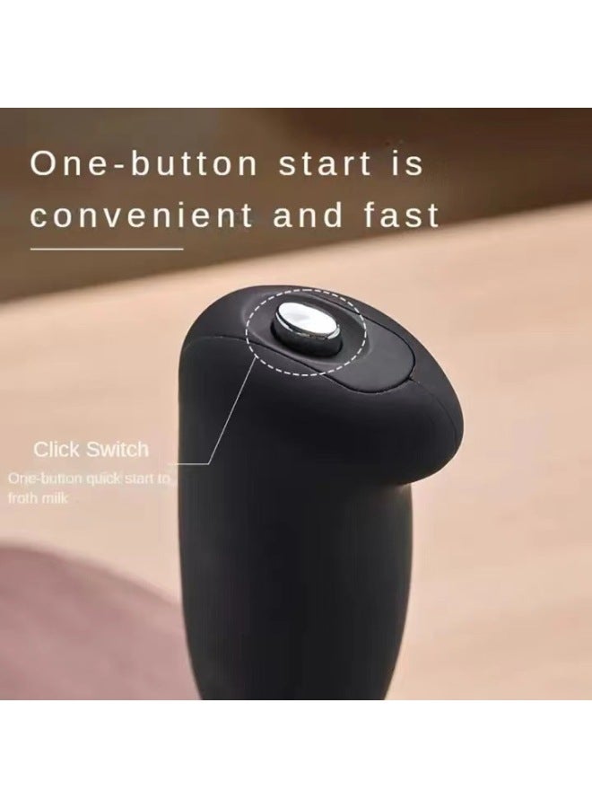 Milk Frother Coffee Mixer Household Electric Frother Machine Cream Milk Frother Hand-held Milk Powder Stirring Rod-Color:Black  - Image 4