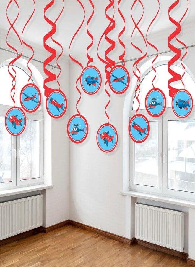 Untumble Aeroplane Theme Swirls for Birthday Decoration | Aeroplane Theme Swirls Hanging | Match With Aeroplane Theme Birthday Decorations | Swirls for Birthday Decoration Boys & Girls | Pack of 10 - Image 4