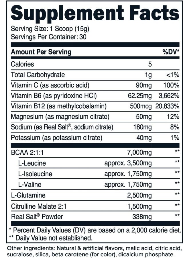 Primaforce BCAA Powder (Pineapple Mango) (30 Servings) - 7000MG 2:1:1 BCAAs, Post-Workout Recovery Drink with Amino Acids and Real Salt for Men & Women - Image 2