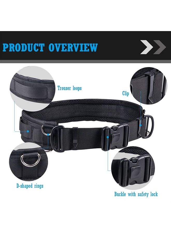 VisionKids Multi-Function Utility Belt Camera Waist Belt Adjustable 8XD-Rings for Hanging Tripod, Flashlight, Water Bottle or Photography Accessories Fit for Outdoor Photographer Universal Pack Strap  - Image 3