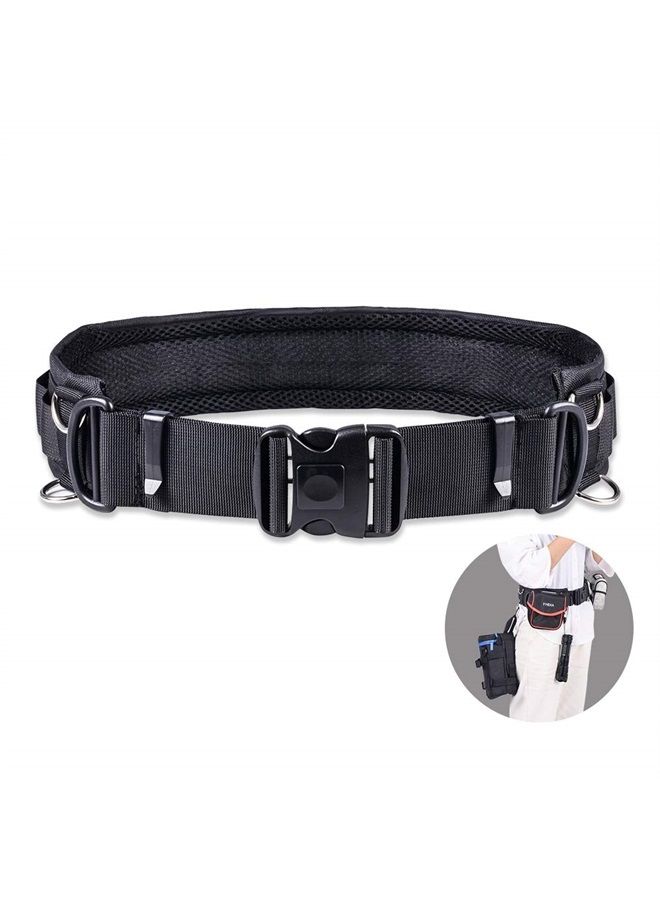 VisionKids Multi-Function Utility Belt Camera Waist Belt Adjustable 8XD-Rings for Hanging Tripod, Flashlight, Water Bottle or Photography Accessories Fit for Outdoor Photographer Universal Pack Strap  - Image 1