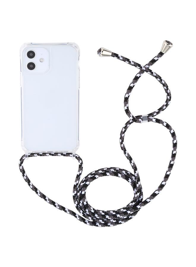 Zaboon Case For iPhone 12 mini Transparent Acrylic Airbag Shockproof Phone Protective Case with Lanyard - Image 2