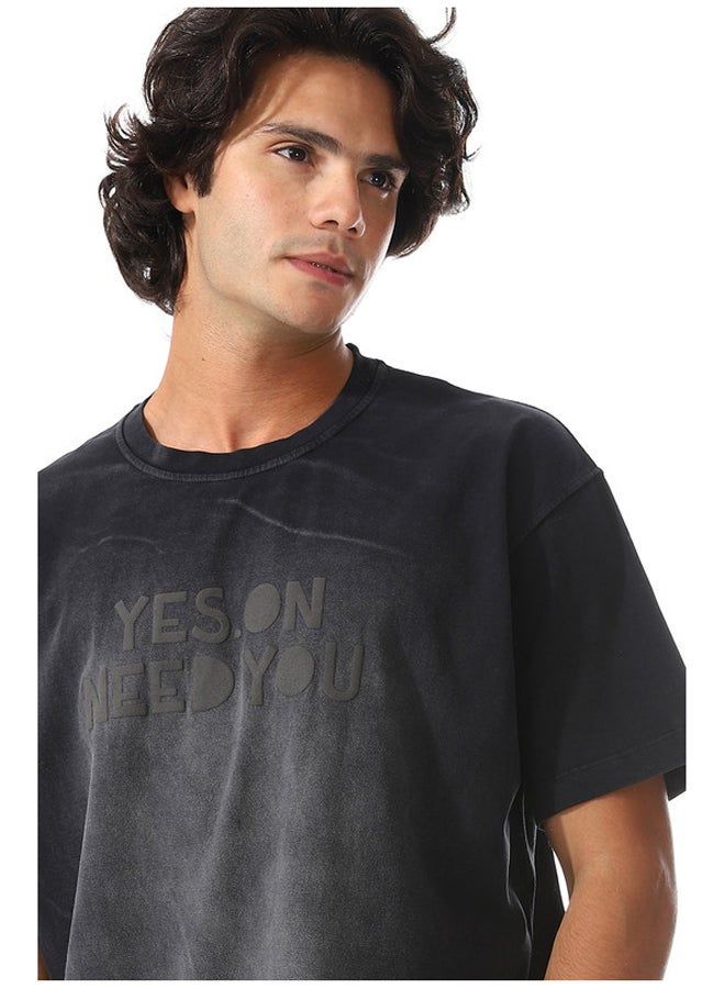 WHITE RABBIT Cotton Tee With Wash Front & Back Pattern  - Image 4