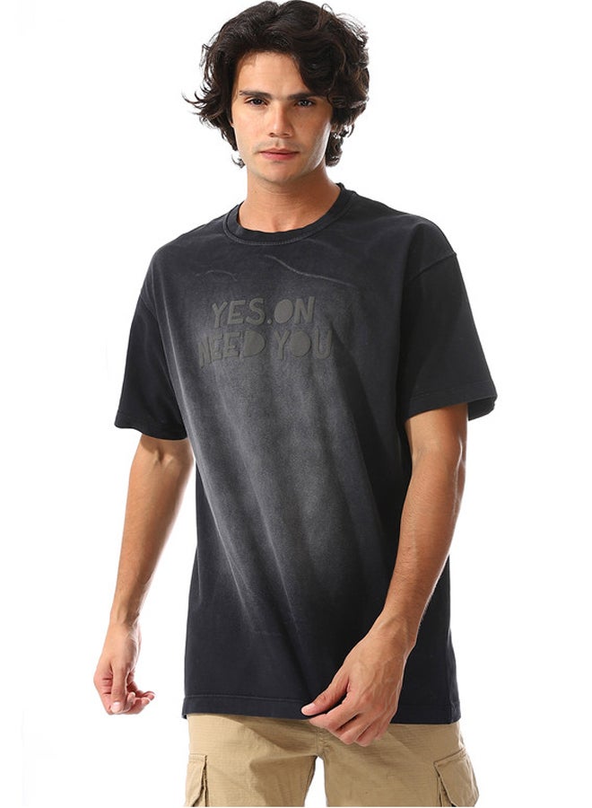 WHITE RABBIT Cotton Tee With Wash Front & Back Pattern  - Image 1