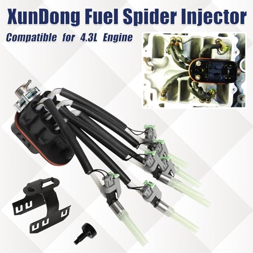 XunDong FJ503 Fuel Injector Compatible with Chevy Blazer S10 Express Silverado Astro GMC Jimmy 1500 C1500 K1500 Safari Spider Fuel Injector 4.3 V6 Vortec OE# 12568332 19210688 17113673 800-1512N FJ10565 - Image 4