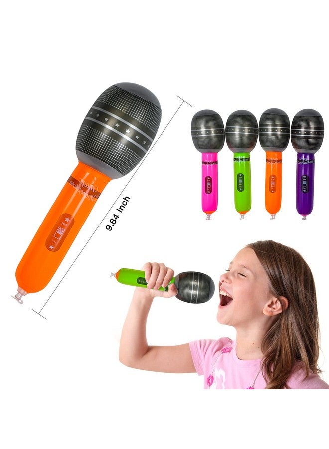 ماكس فن مجموعة ألعاب نجم الروك القابل للنفخ من ماكس فن، 30 قطعة من ديكورات حفلات الثمانينيات والتسعينيات، أدوات حفلات قابلة للنفخ، آلة موسيقية قابلة للنفخ، جيتار قابل للنفخ، فرقة روك لحفلات الكرنفال، لوازم حفلات الروك آند رول - Image 4