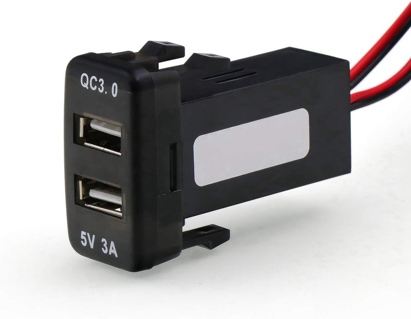 Timloon QC3.0 Dual USB Power Socket - Quick Charge Car Charger USB Adapter for Toyota VIGO - Image 1