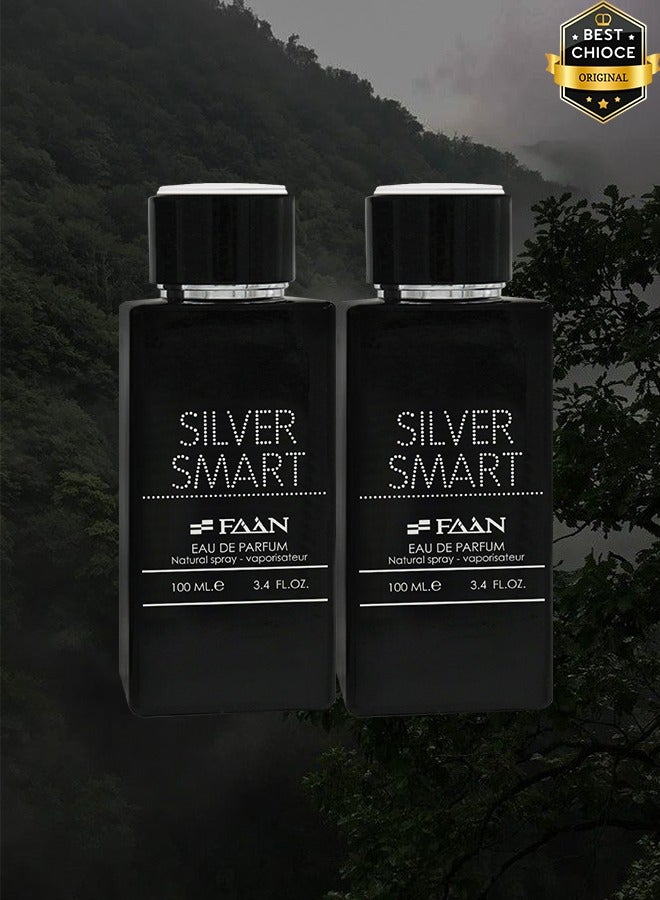 فاان 2 قطع عطر سيلفر سمارت للرجال 100 مل - Image 1