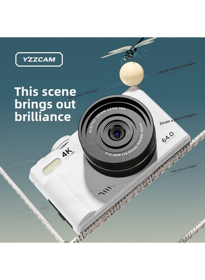 Entry-level Micro SLR Student Digital Camera With Campus HD Travel Camera Manufacturers Straight Postage-Body Color:White  Display Flip + Wifi Direct Connection Mobile Phone - Does Not Come With Memory Card - Image 3