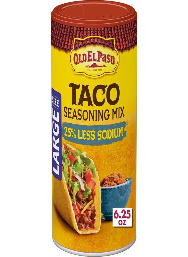 Old El Paso Taco Seasoning, 25% Less Sodium, Large Size, 6.25 oz. - Image 1