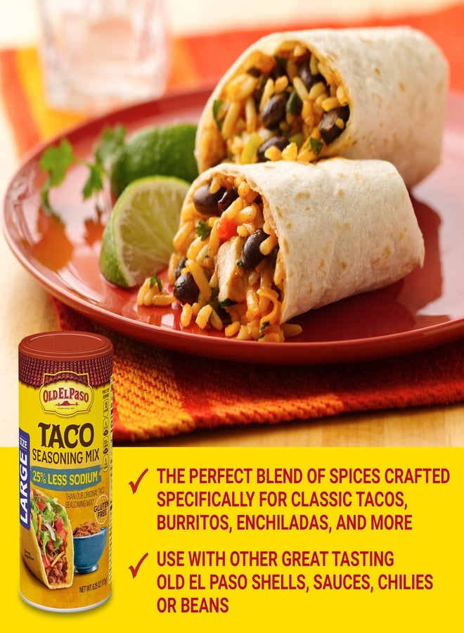 Old El Paso Taco Seasoning, 25% Less Sodium, Large Size, 6.25 oz. - Image 3