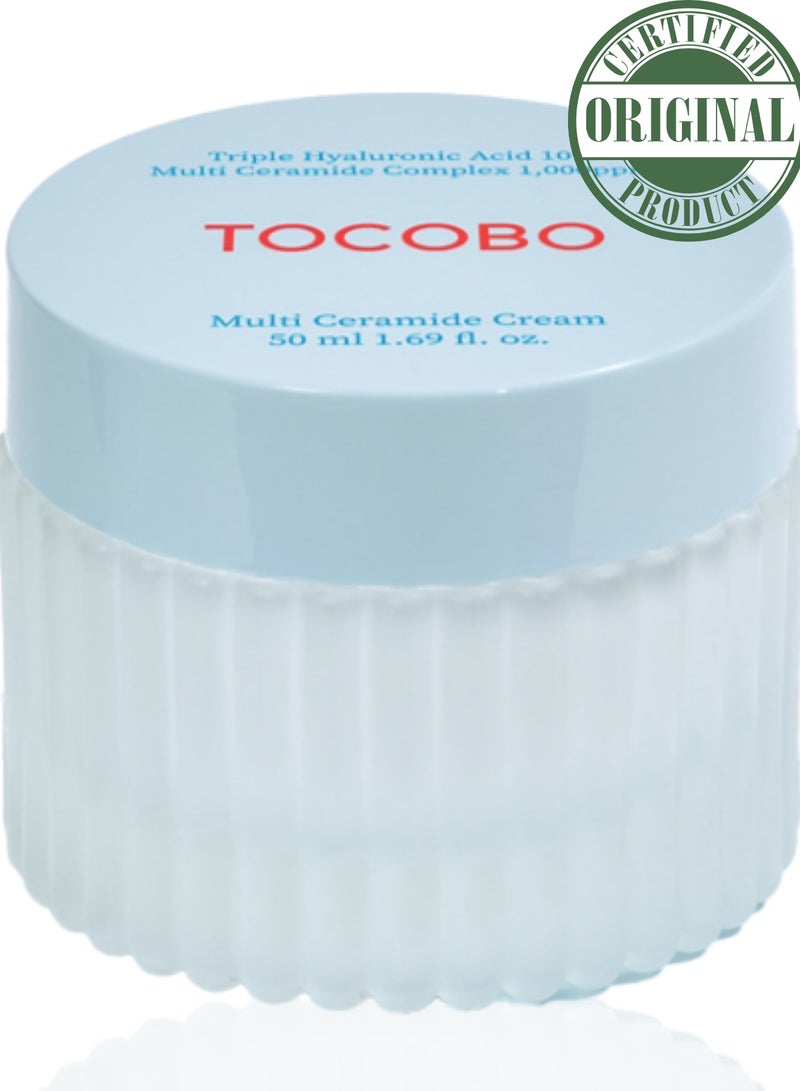 TOCOBO Multi Ceramide Cream 50ml – Moisturizing Cream with Ceramides for Sensitive Skin – Korean Skincare with Natural Ingredients – Cruelty-Free, Vegan - Image 1