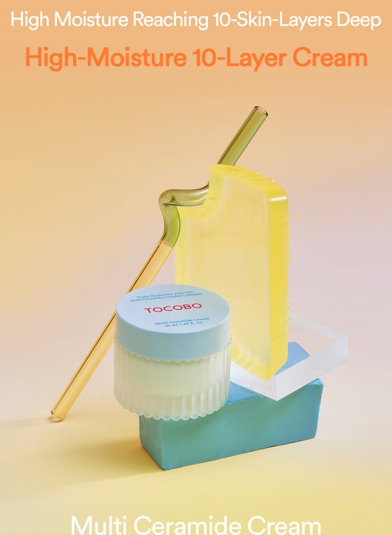 TOCOBO Multi Ceramide Cream 50ml – Moisturizing Cream with Ceramides for Sensitive Skin – Korean Skincare with Natural Ingredients – Cruelty-Free, Vegan - Image 3