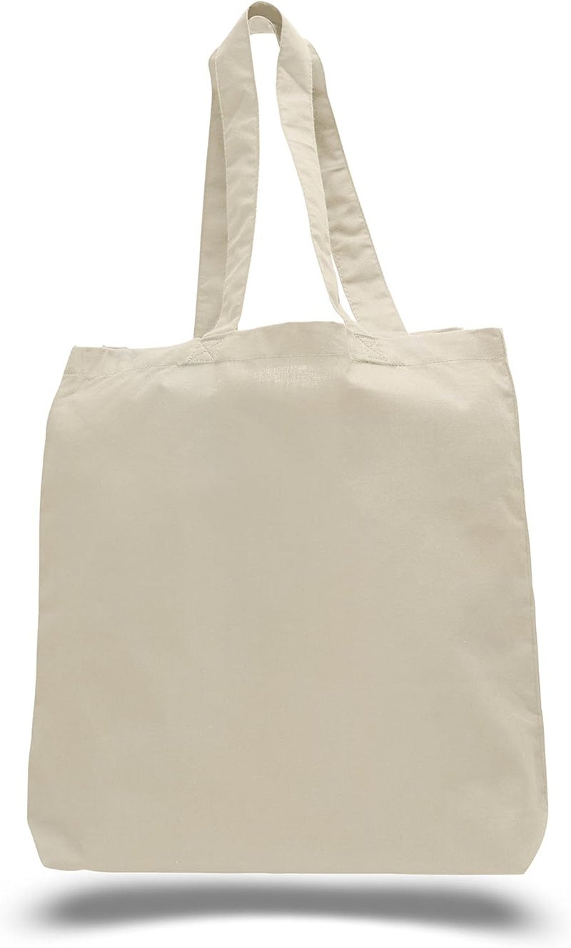 Blank Bulk Canvas Tote Bags Wholesale Natural Color Plain Bags for Decorating Heat Transfer Printing DIY Crafts 15x16x3