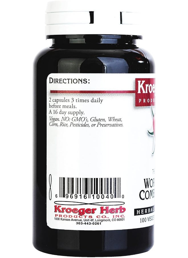 Kroeger Herb - 2 Pack - Kroeger Wormwood Combination, 100 V-Cap - Image 1