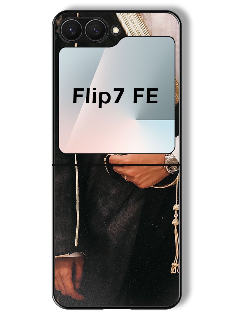 Theodor Case Compatible with Samsung Galaxy Z Flip 7 FE 6.7 Inch Protection Shockproof Bumper Cover Arab Style - Image 1